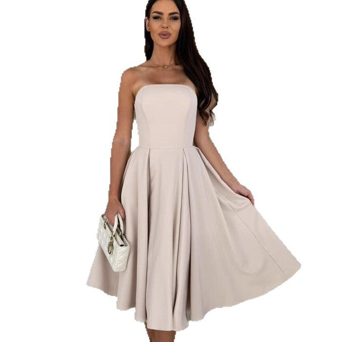 Dame strapless A-linje kjole Stilla
