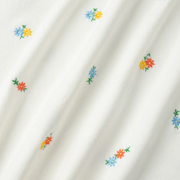Kvinder blød bomulds cover-up med blomsterdesign og elastisk talje Stilla