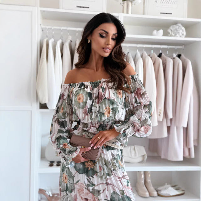 Dame Off-Shoulder Florale Maxi Kjole Stilla 1751506841