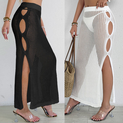 Femme Transparent Hæklet Maxi Skirt Stilla