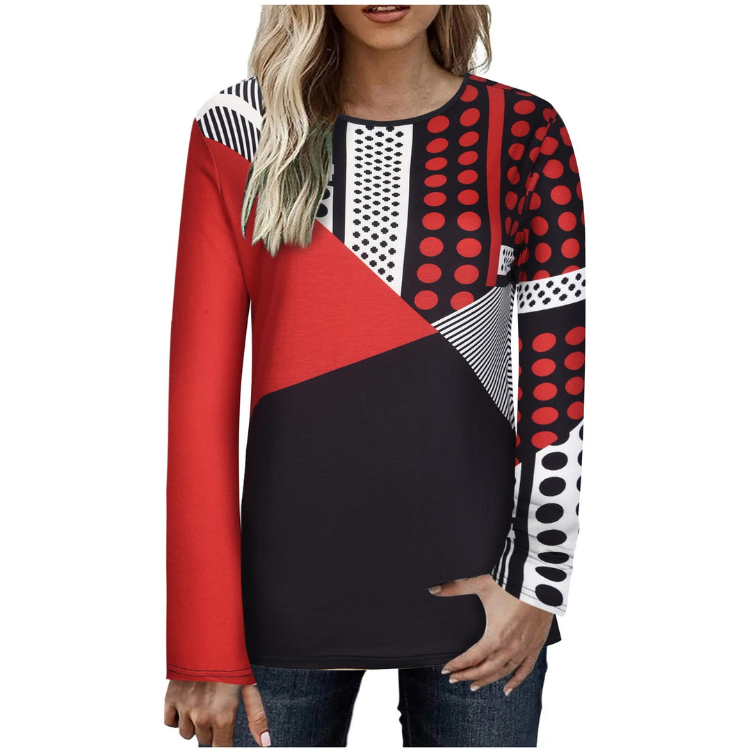 Stilla | Elegant Print Fashion Lange Ærme T-shirt