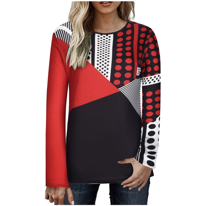 Stilla | Elegant Print Fashion Lange Ærme T-shirt