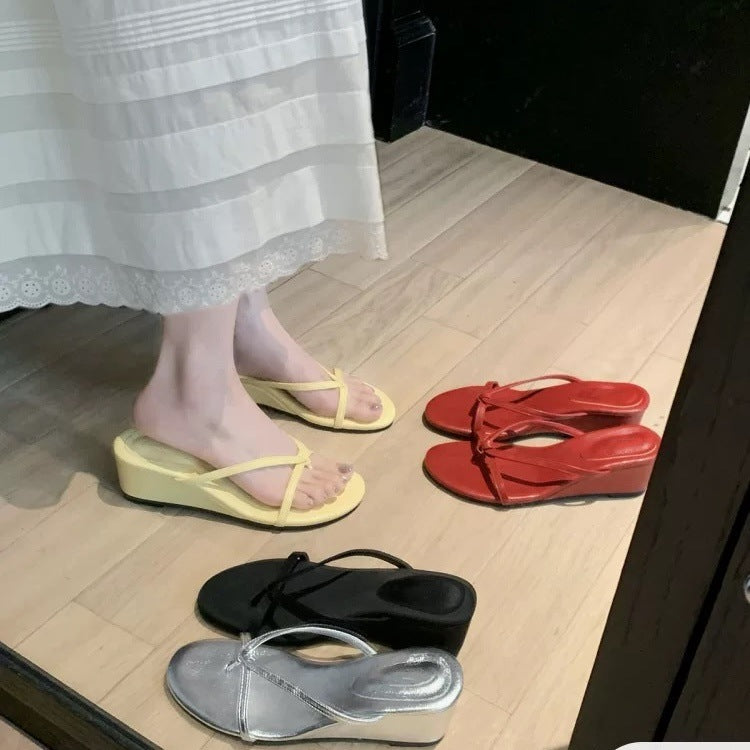 Dame Stilfulde Wedge Flip Flops Stilla
