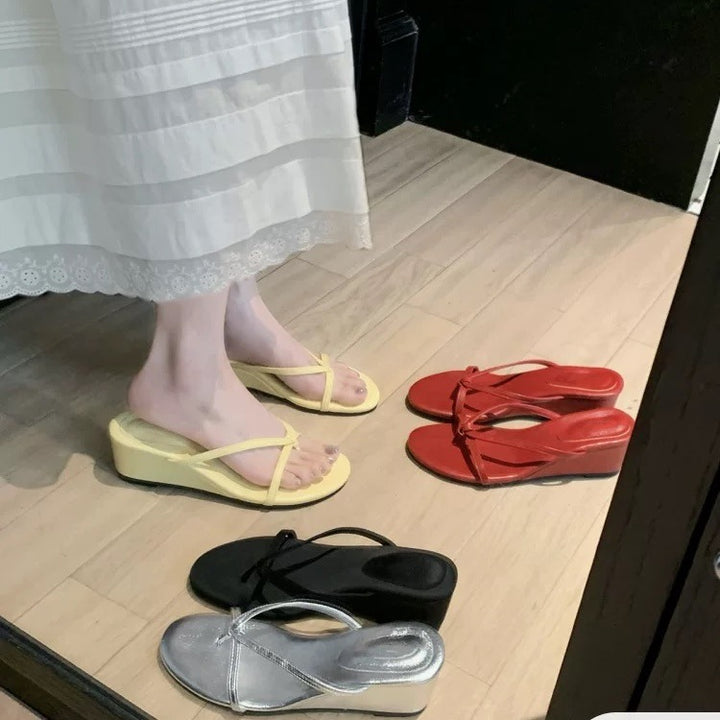 Dame Stilfulde Wedge Flip Flops Stilla