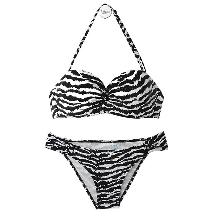 Femme Zebra Print Bikini Sæt Stilla