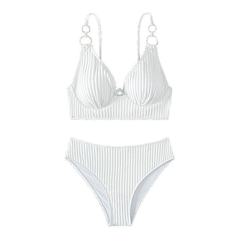 Dame Ribbesæt Højtaljet Bikini Stilla
