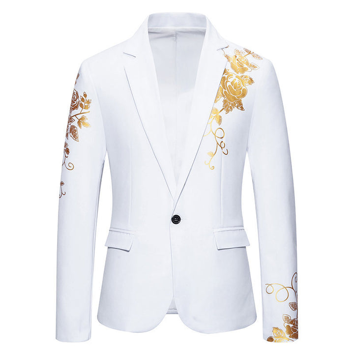 Herrer Elegant Floral Broderet Blazer Stilla