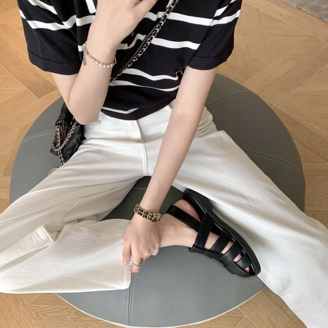 Femme Chic Krydsrem Slide Sandaler Stilla