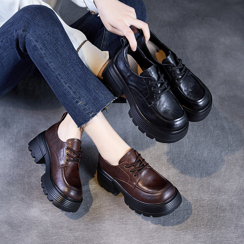 Dame Chunky Snørre-Platform-Sneakers Stilla