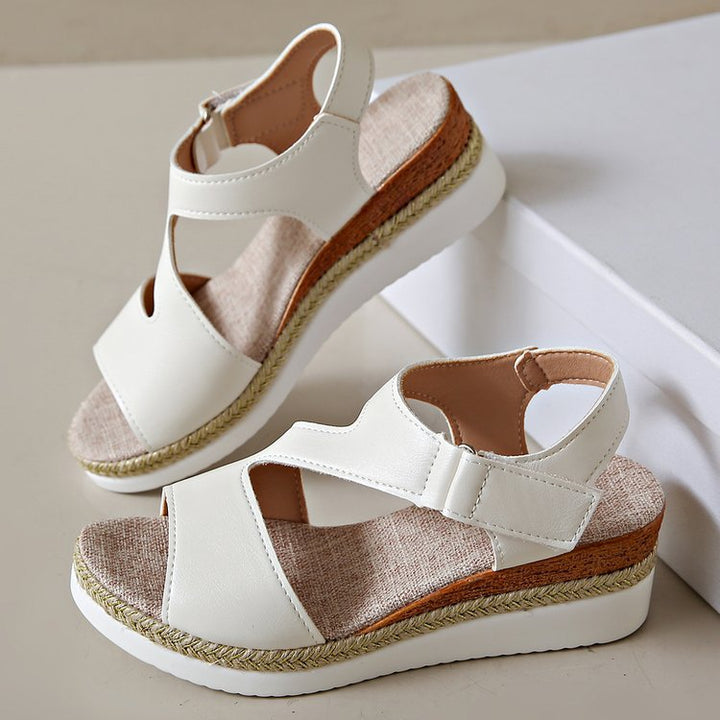 Dame modische kile-sandaler med komfortabel fodsenge Stilla