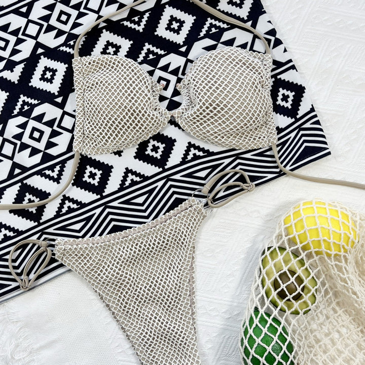 Dame Bikini med netdesign Stilla