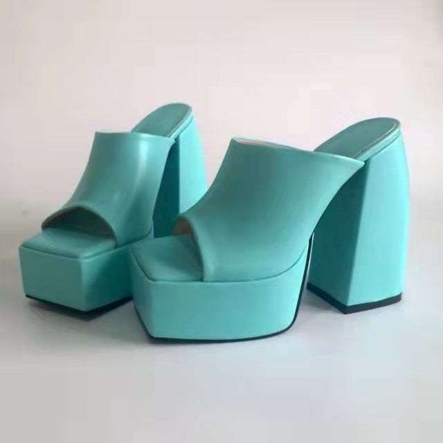 Femme Blokhæl Plattform Sandaler Stilla
