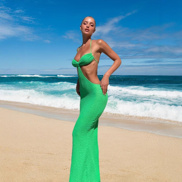 Dame Cut-Out Bikini Kjole med skulderfri design og raffinerede detaljer Stilla