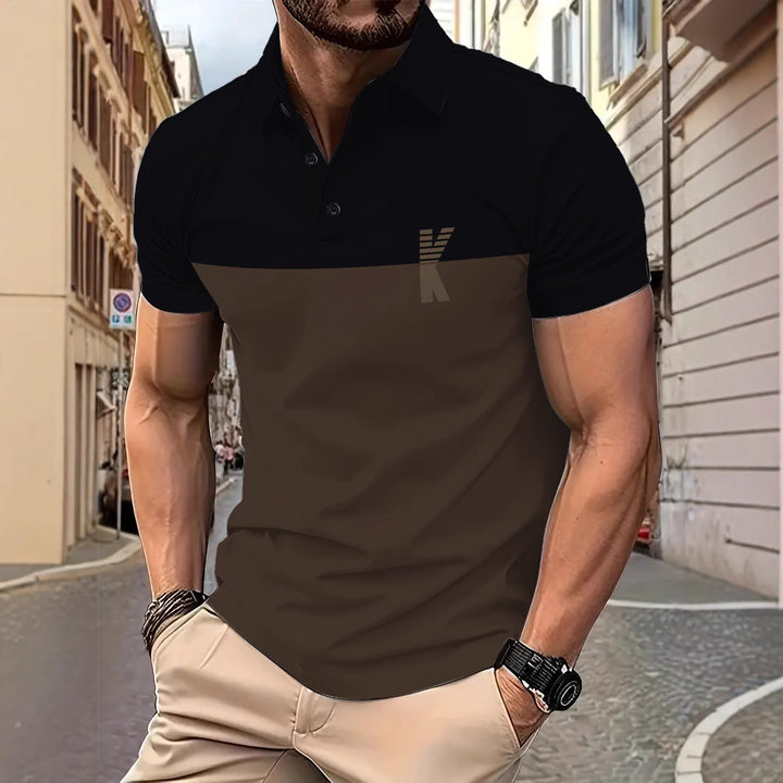 Herrer Poloshirt med moderne farvegradient og åndbare egenskaber Stilla