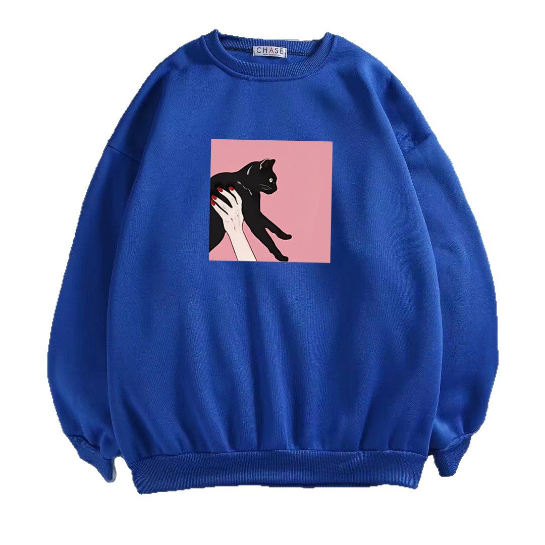 Kvinders casual sweatshirt med kreativt dyredesign Skovae