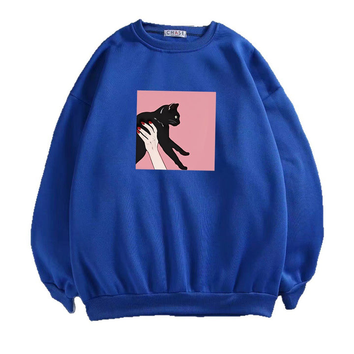 Kvinders casual sweatshirt med kreativt dyredesign Skovae
