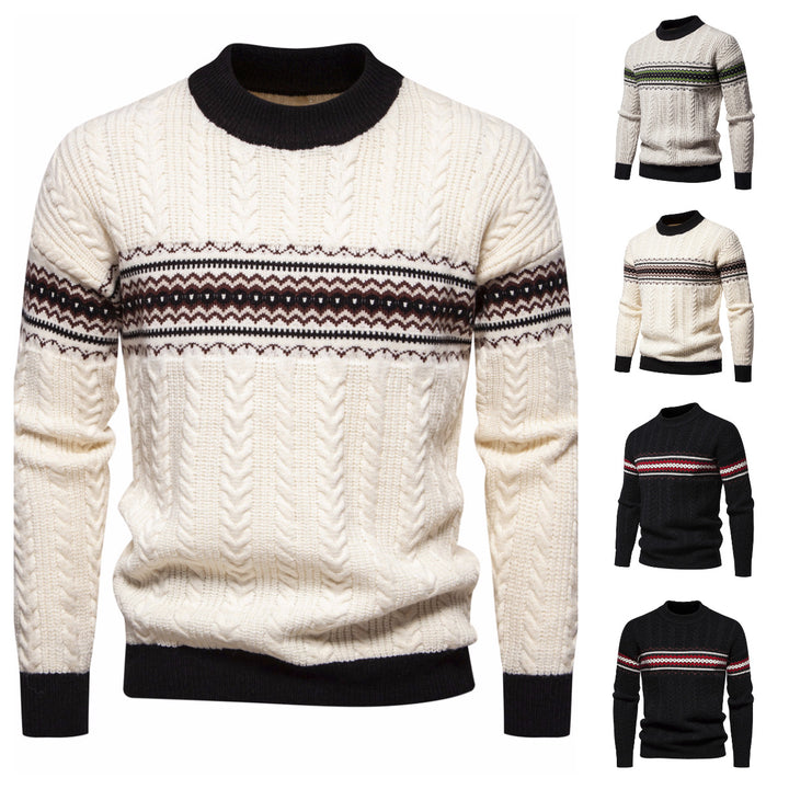 Herrer Kabelstrik Høj-Hals Pullover Stilla