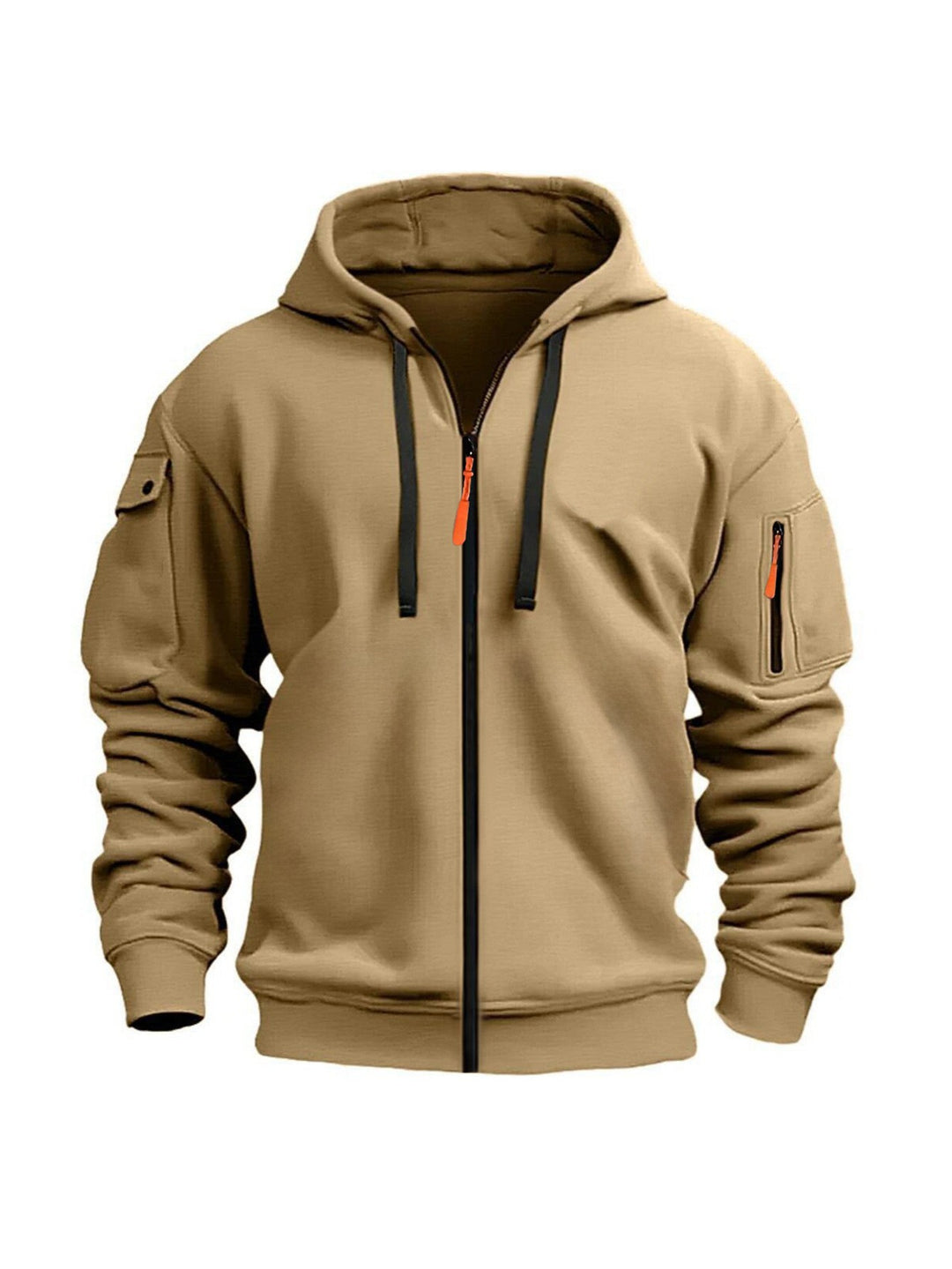 Herre hoodie jakke med funktionelle lynlås lommer og moderne snit Skovae