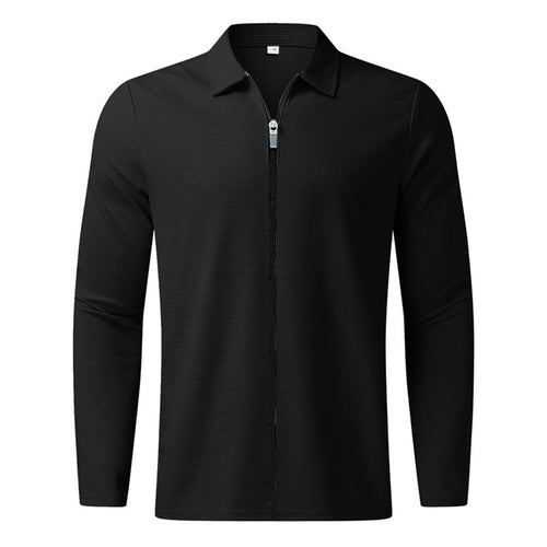 Herrer Funktionsshirt med højt elastisk materiale og gennemgående lynlås Stilla