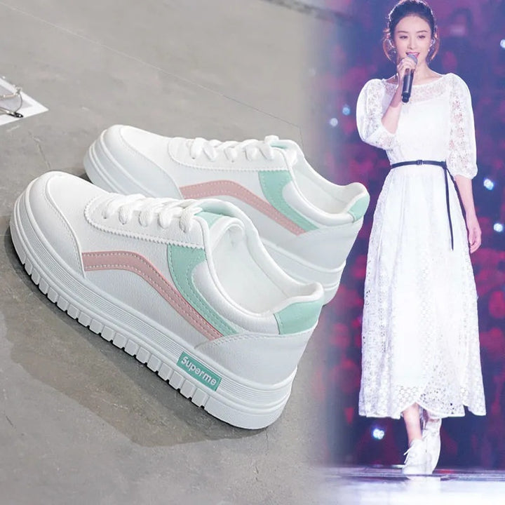 Dame mode Plateau-Sneakers med ergonomisk sål og stilfulde accentlinjer Stilla