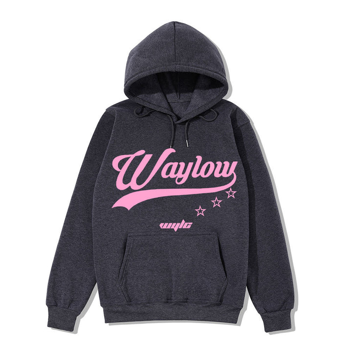 Dame hoodie sweatshirt med iøjnefaldende retro print og komfortabel pasform Skovae