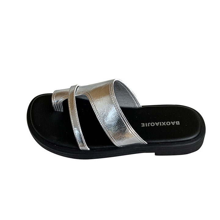 Femme Fritid Krydsrem Slide Sandaler Stilla