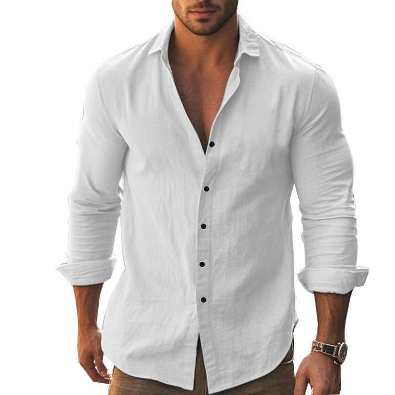 Herrer stilfuld langærmet skjorte med stilfuld button-down krave Stilla