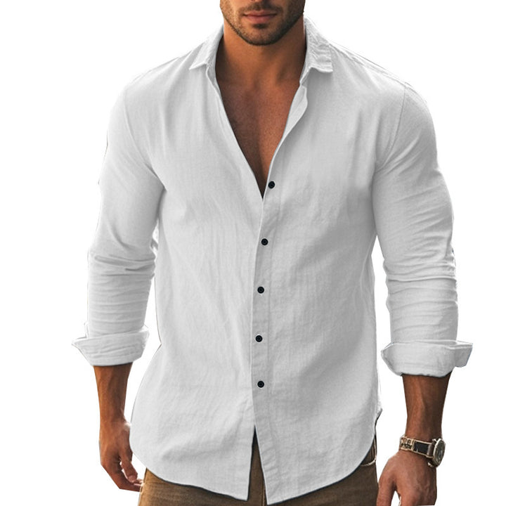 Herrer stilfuld langærmet skjorte med stilfuld button-down krave Stilla