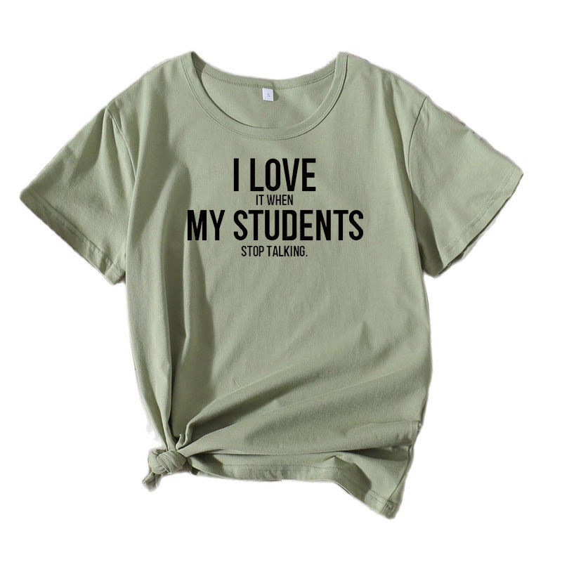 Dame Fritid Lærer Humor T-Shirt Stilla
