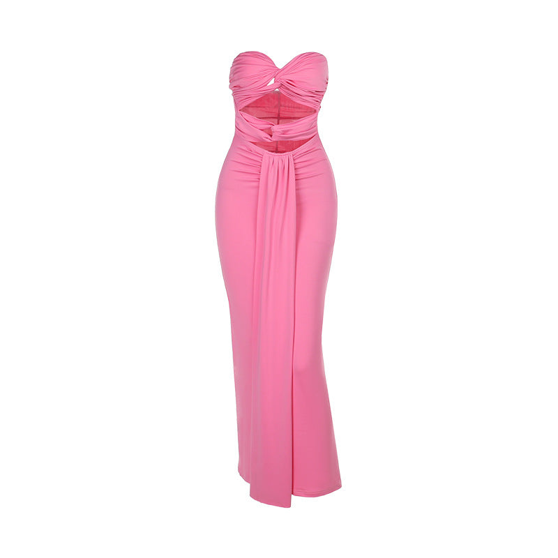 Dame Cut-Out Knude Maxi Kjole Stilla