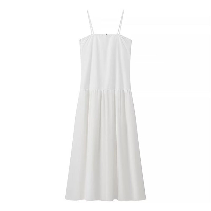 Femme Elegante Maxi-sommerkjole med justerbare stropper Stilla