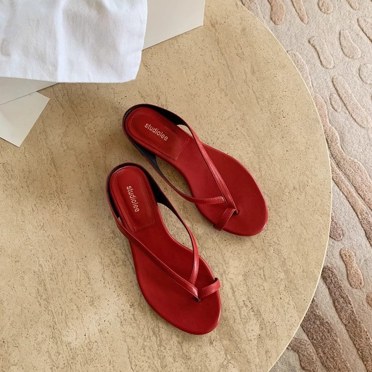 Dame Minimalistiske Open-Toe Slide Sandaler med Komfort Fodbed Stilla