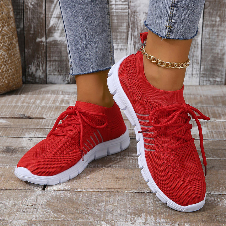 Dame komfortable og åndbare sneakers med elastisk netstof Stilla