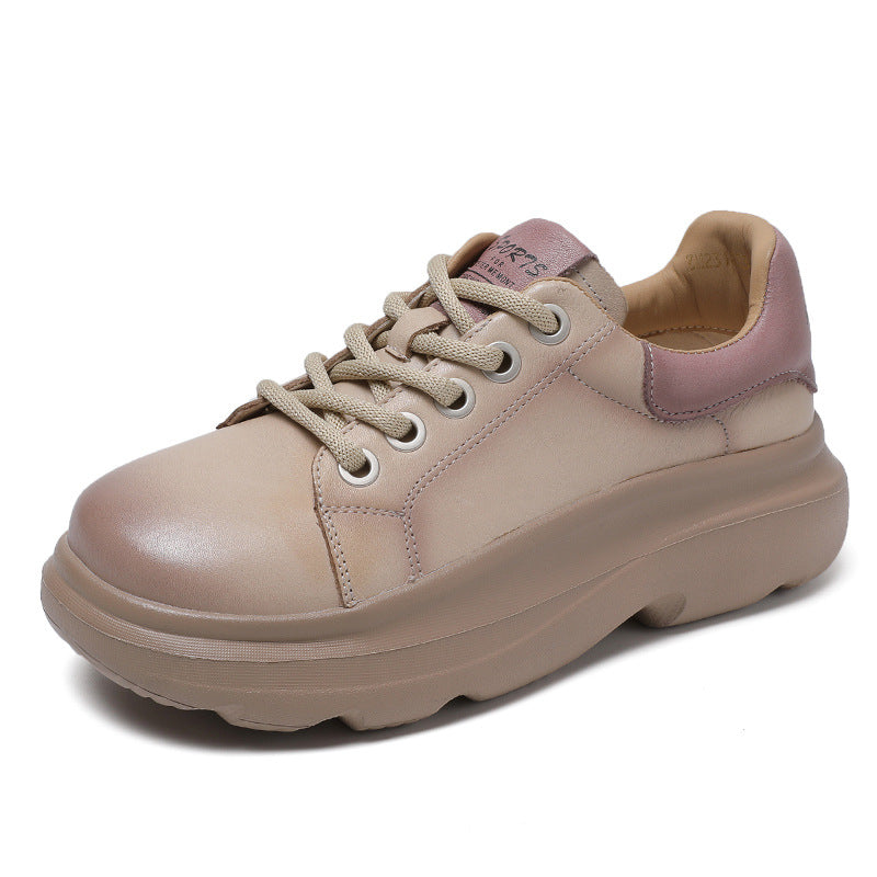 Dame Chunky Casual Snøresko med hævet sål Stilla
