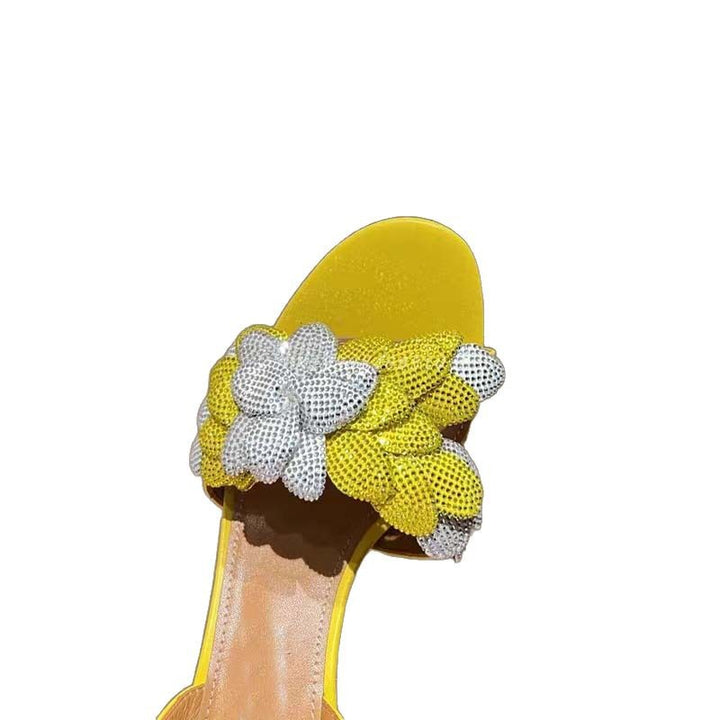 Dame rhinestone-besatte slingback-sandaler med knude-detail Stilla