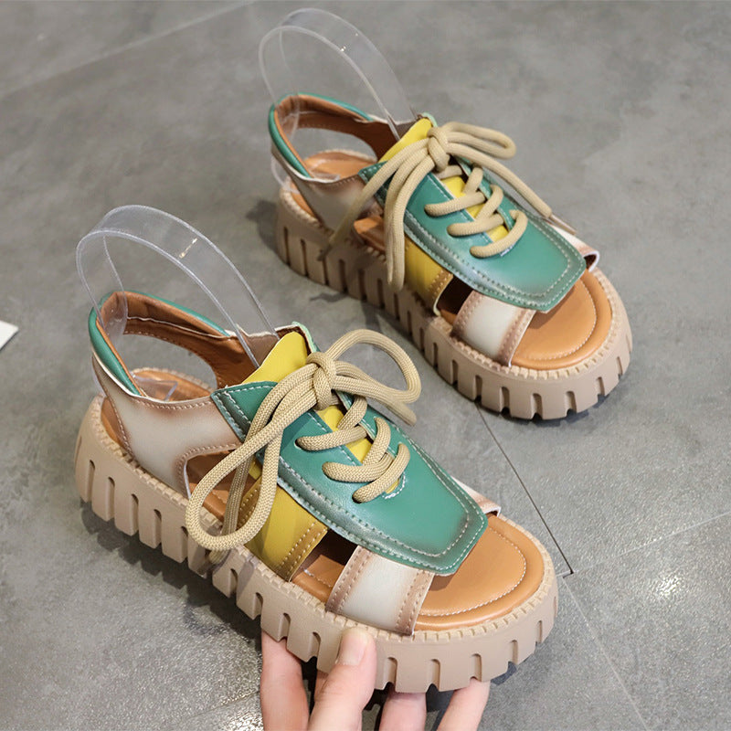 Femme Sporty Casual Platform Sandaler Stilla