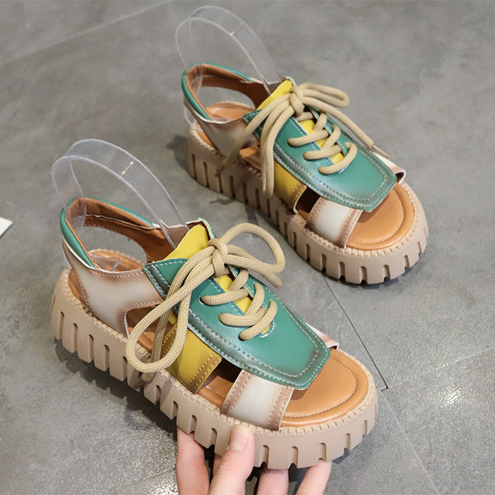Femme Sporty Casual Platform Sandaler Stilla