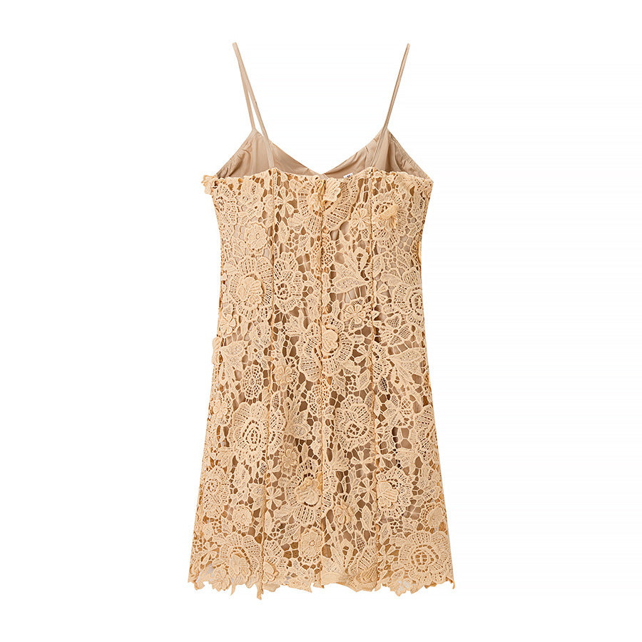 Femme Spidsoverlay Slip Kjole Stilla