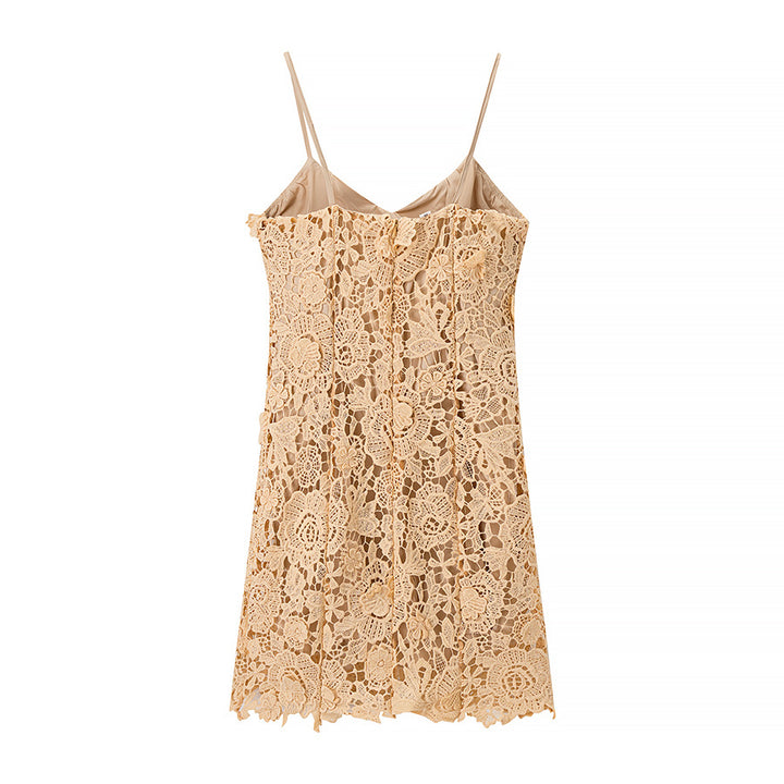 Femme Spidsoverlay Slip Kjole Stilla