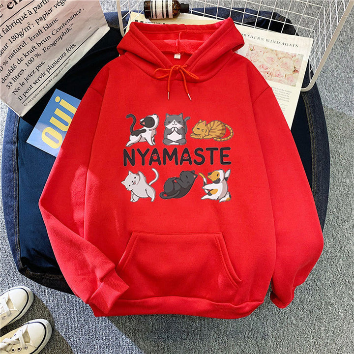 Kvinders hoodie med kreativt dyremotiv Skovae