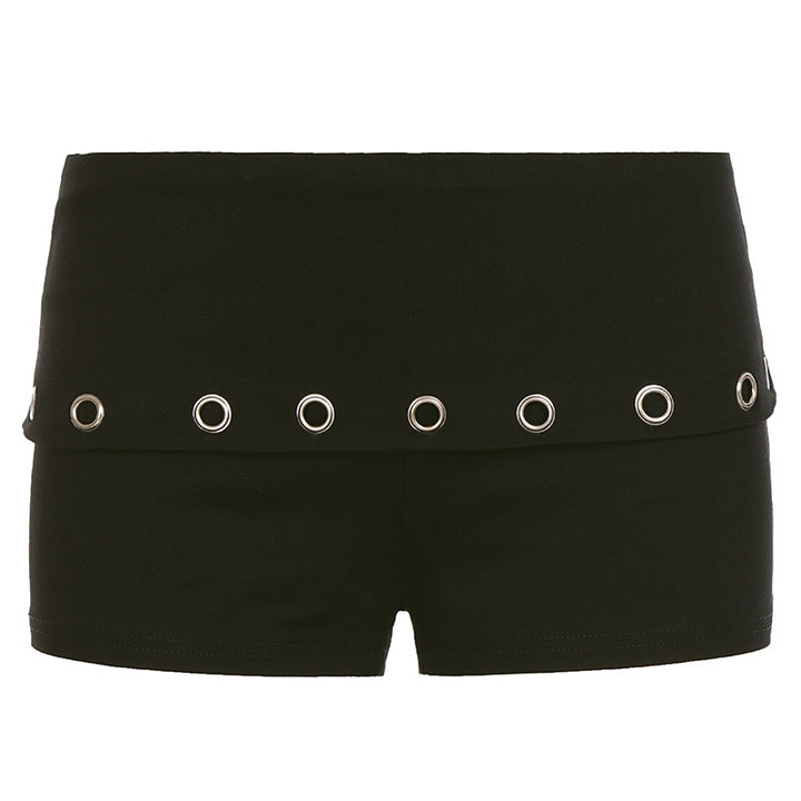 Dame Mode Shorts med dekorative øjer Skovae
