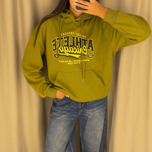 Kvindernes casual hoodie med iøjnefaldende print Stilla