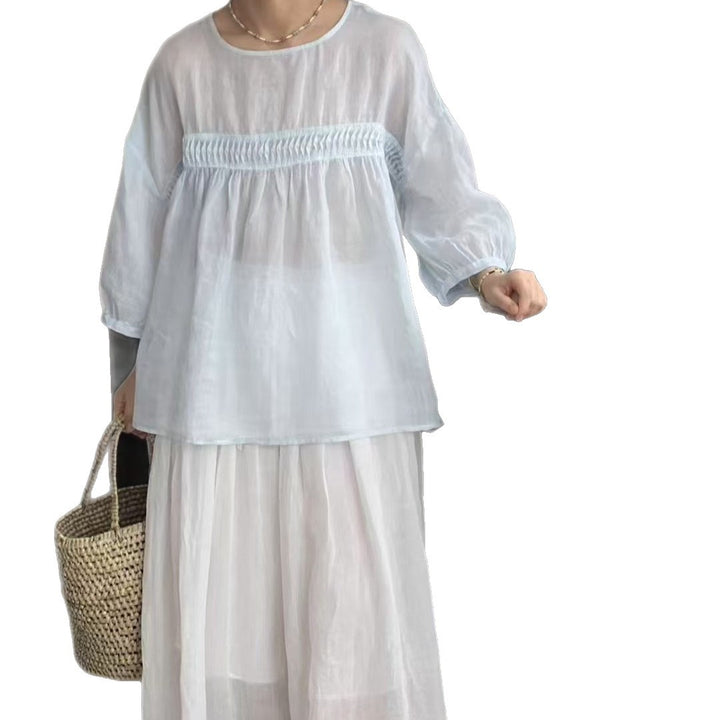 Femme Rüschenausschnitt Boho-bluse Stilla