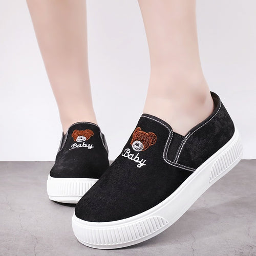 Femme Casual Slip-On Sneakers med legende broderi Stilla