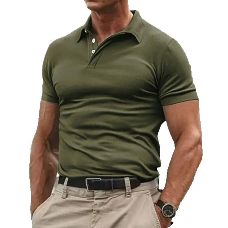 Herrer polo shirt lavet af meget åndbart bomuldsblandingsmateriale med elastiske ærmer Stilla