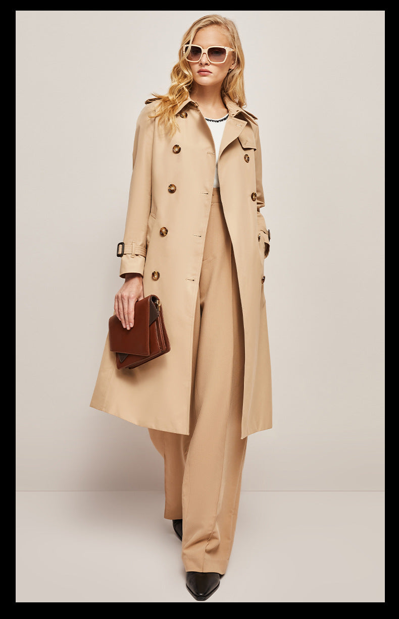 Stilla | Vindafvisende trenchcoat i figursyet form til damer