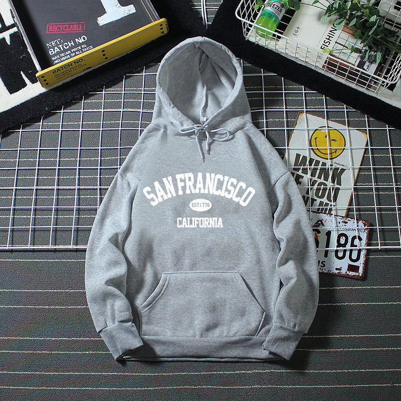 Kvinders hoodie med moderne San Francisco print Skovae