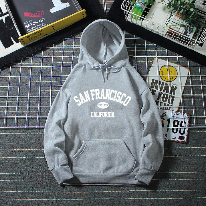 Kvinders hoodie med moderne San Francisco print Skovae
