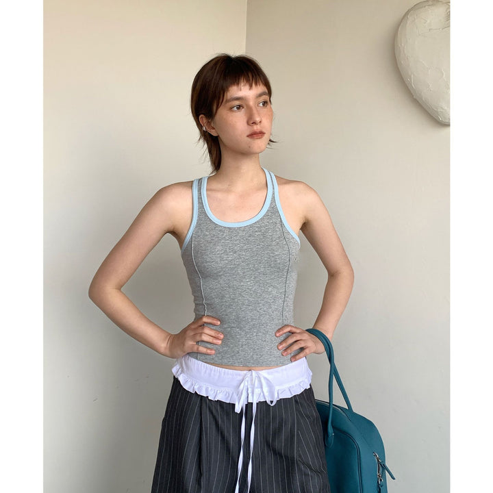 Dame sportiv tanktop med kontrasterende detaljer og høj komfort Stilla