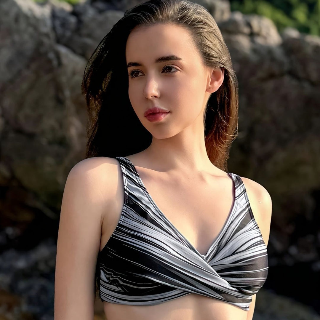 Femme Højtaljeret Wrap-Bikini-Sæt Stilla